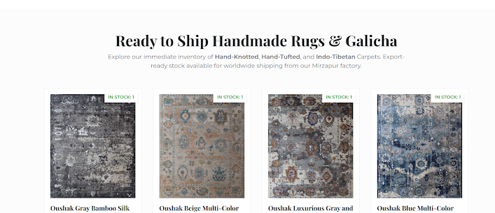 Ready to Ship: Global Luxury Handmade Rugs & Galicha