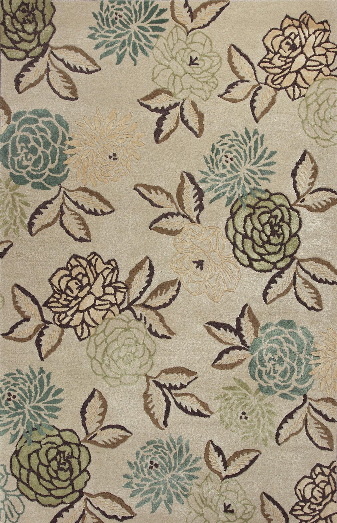 Florence 4567 Sand Green Elegance