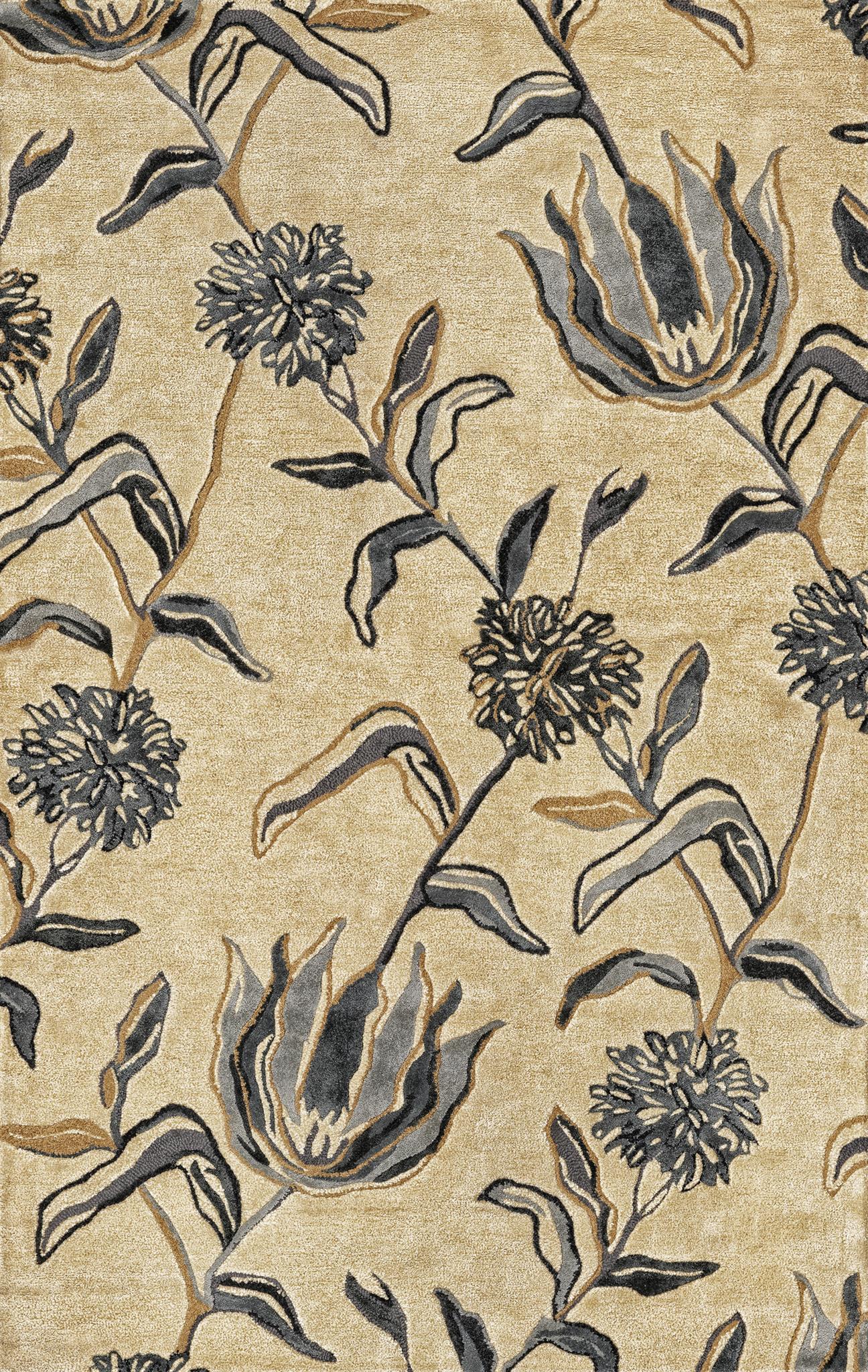 Florence 4576 Ivory Blue Wildflowers