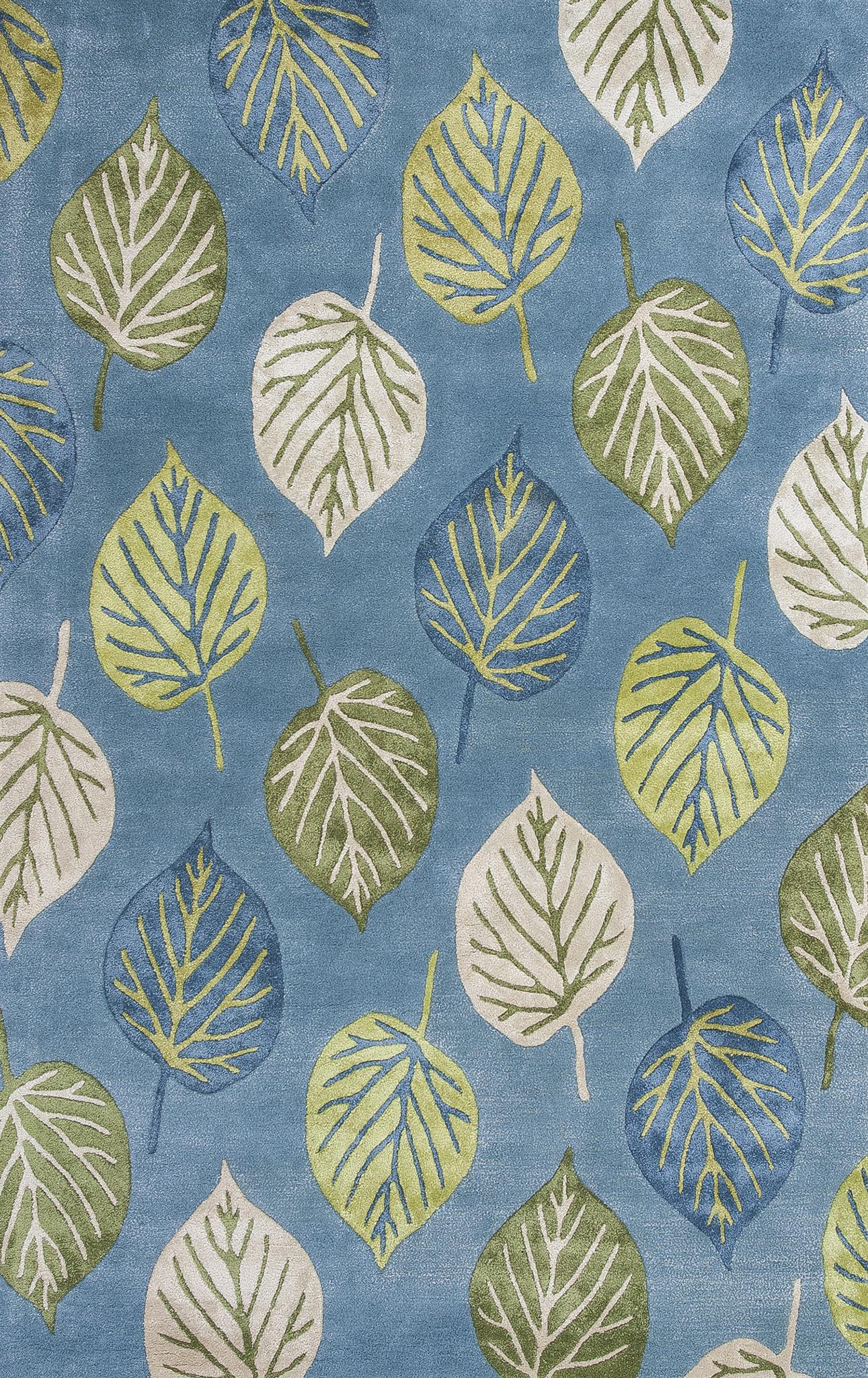 Florence 4584 Ocean Blue Leaves