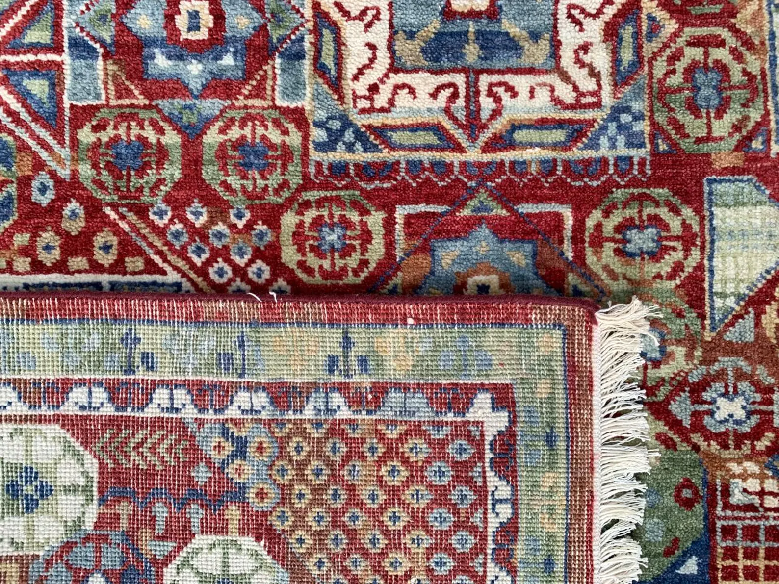Detail view 11 of Bold Red Mamluk Rug 8ft x 10ft