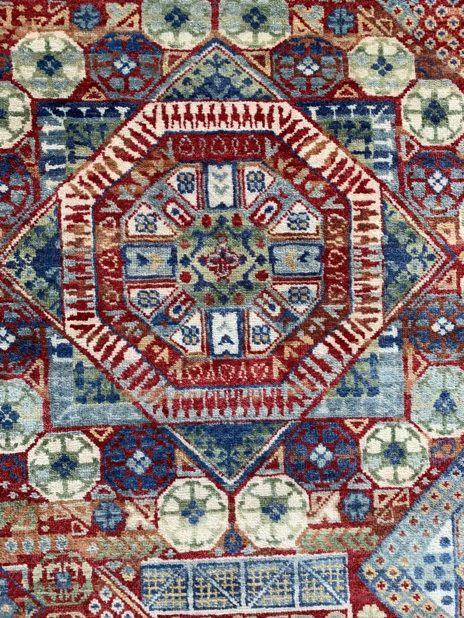Detail view 5 of Bold Red Mamluk Rug 8ft x 10ft